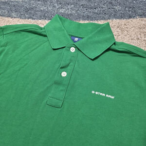 Men's G-STAR / G RAW Heather Green Logo Cotton Shirt XS